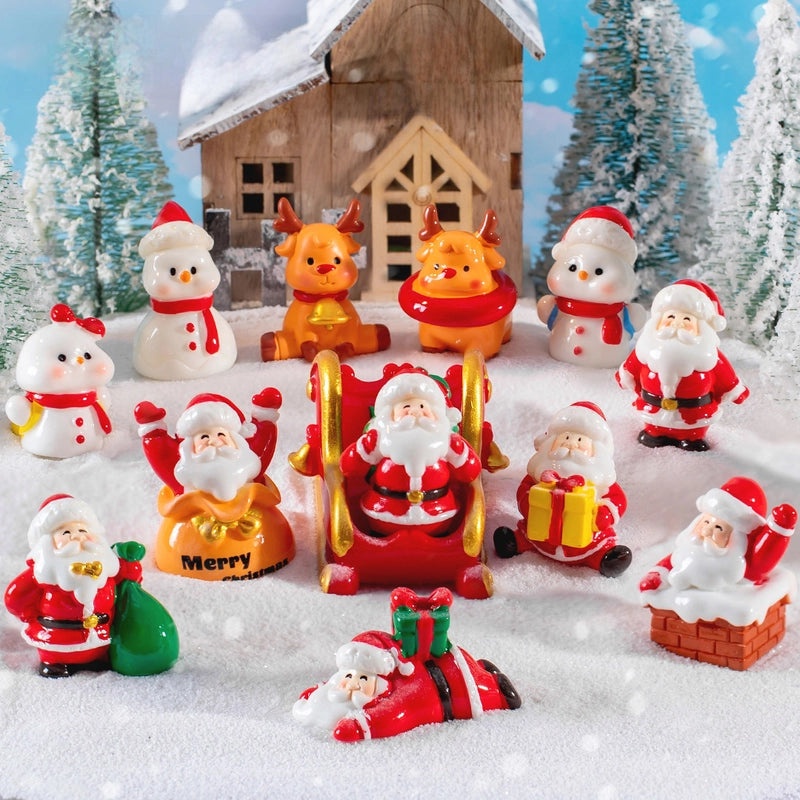 Creative Mini Santa Snowman Crystal Ball Ornaments for Desktop Decoration | Home Decor Accessories