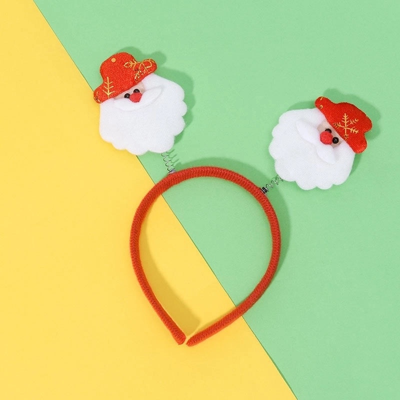 Festive Christmas Hairband with Santa Snowman and Reindeer Antlers for Kids Party Wear|Christmas Accessories