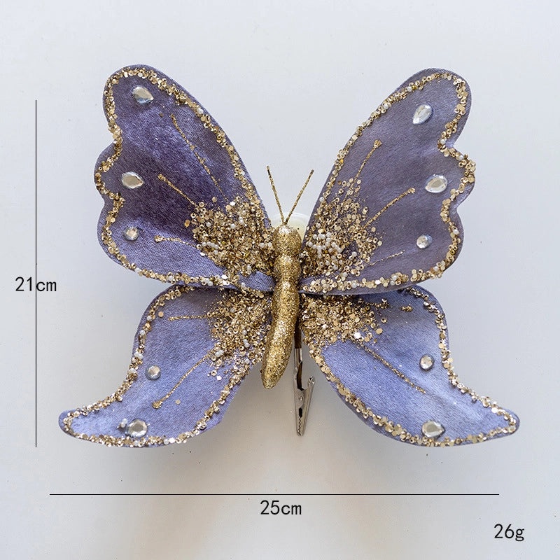 Elegant Butterfly Fabric Hanging Ornaments for Holiday and Family Gatherings | Home Decor Ornaments