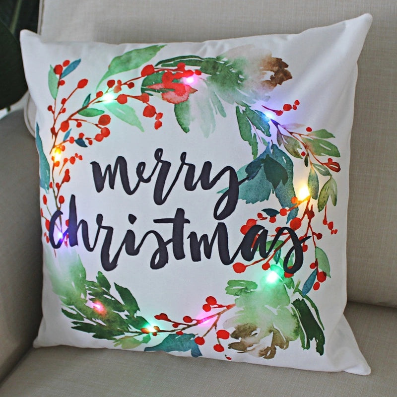 Christmas Luminous Pillow with LED Lights | Home Decor & Festive Accessories