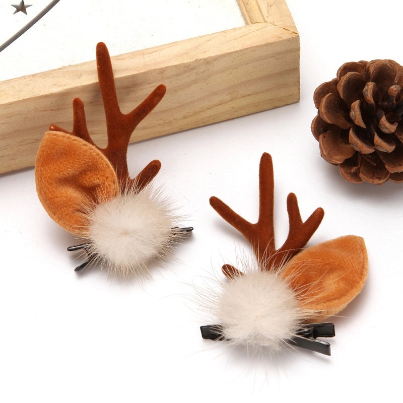 Christmas Cartoon Bow Knot Antlers Hairpin Korean Minimalist Festival Party Accessory|Hair Accessories