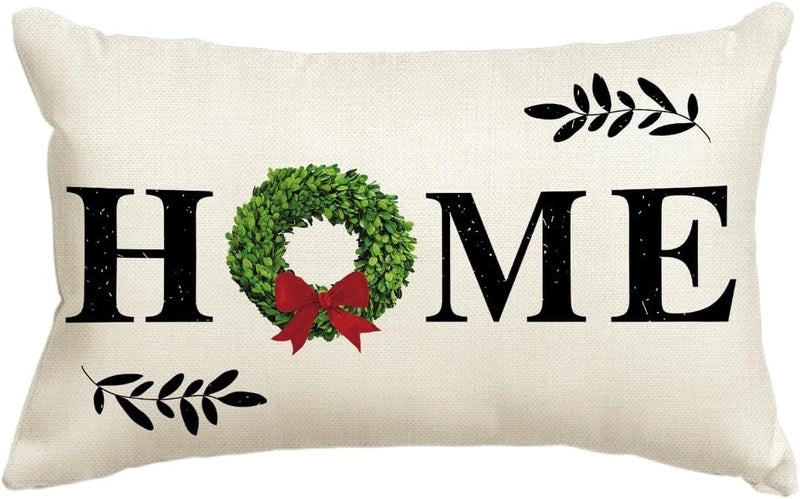 Christmas Holiday Linen Pillow Covers for Couch & Sofa | Home Decor
