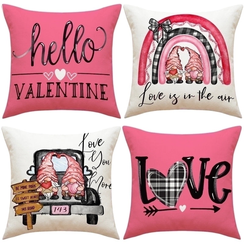 Retro Heart-Shaped Linen Pillow Covers Cute Decorative Cushion Cases|Home Decor Pillows