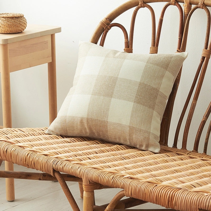 Multicolor Striped Cotton Linen Pillowcase|Home Textiles Pillow Covers