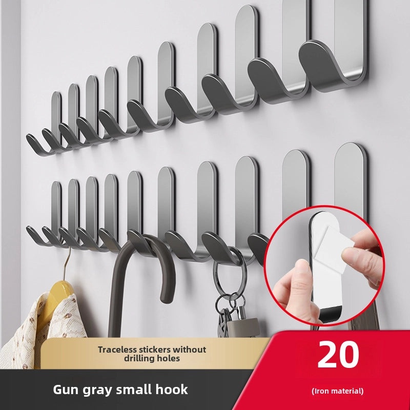 Strong Adhesive Hook Punch-Free Wall Mount Seamless Hanging Hook for Bathroom Kitchen Door | Home Storage & Organization