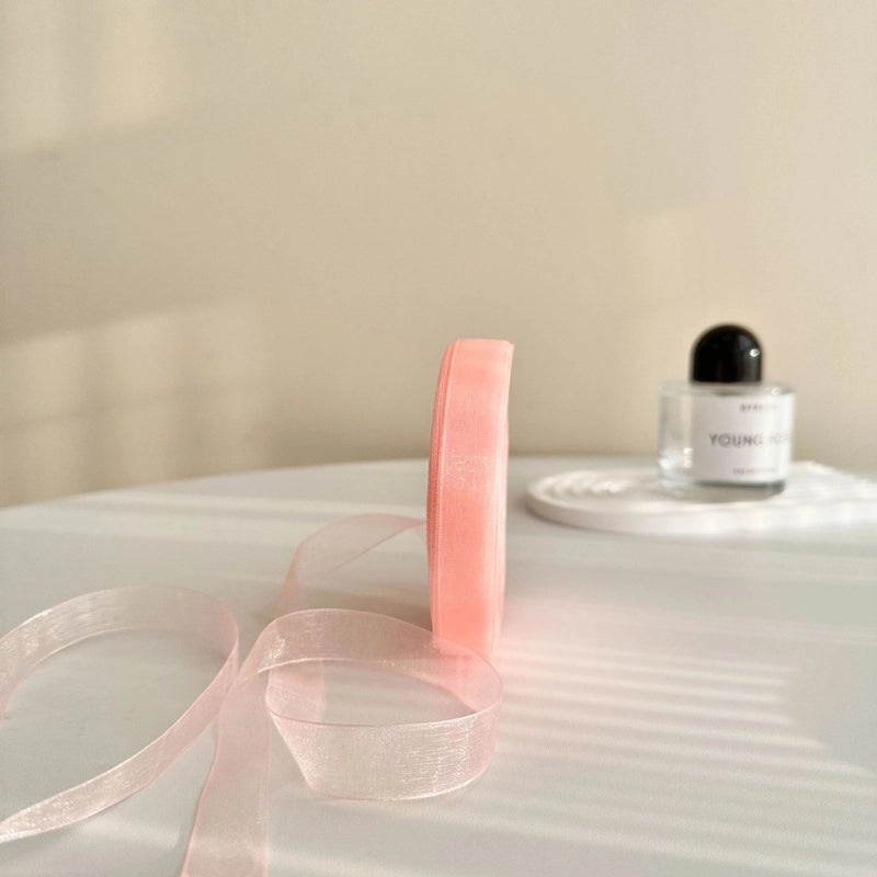 2cm Wide Transparent Snow Pattern Ribbon for Gift Wrapping and Floral Hair Accessories | Gift Packaging & Craft Supplies