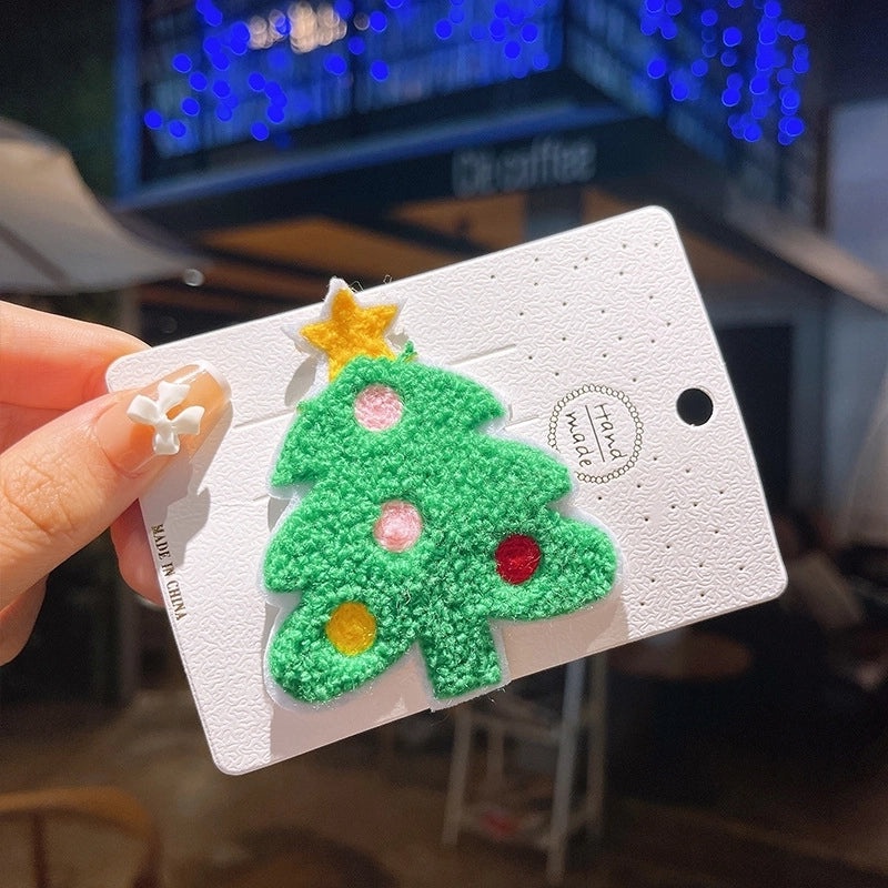 Minimalist Christmas Tree Hairpin with Bow Knot and Elk Design|Hair Accessories