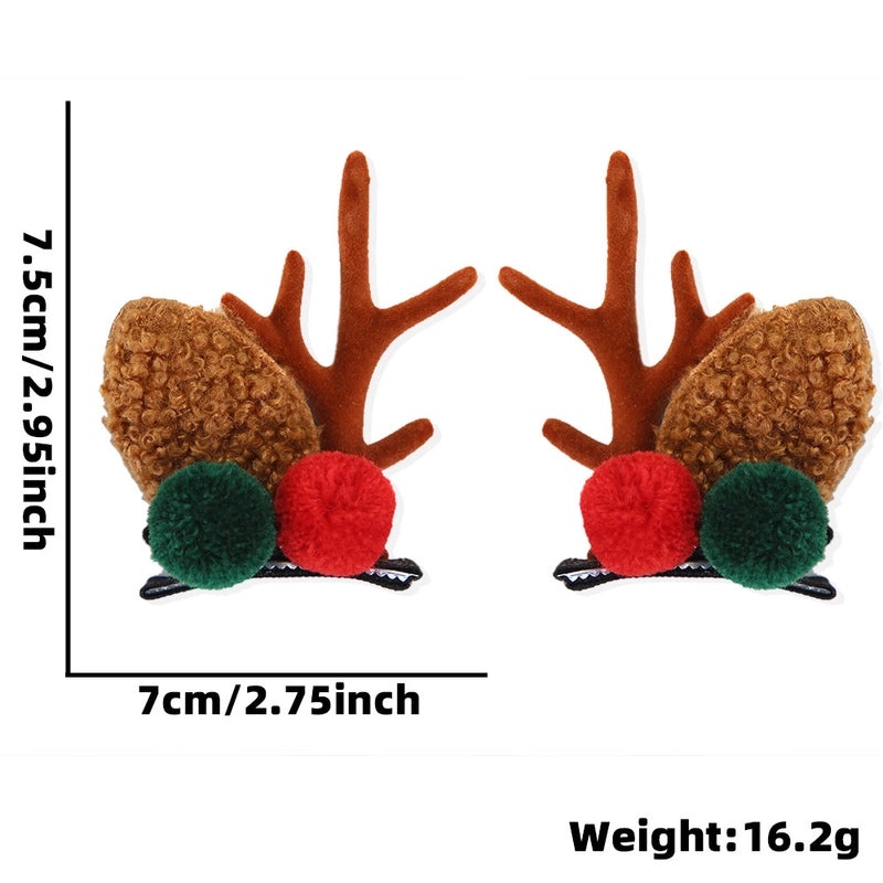 Festive Christmas Cartoon Antler Hairpin Cute Party Accessory for Holiday Celebrations|Holiday Accessories