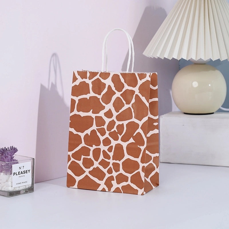 Cute Animal Print Kraft Paper Gift Bags for Children's Day|Party Supplies & Gift Bags