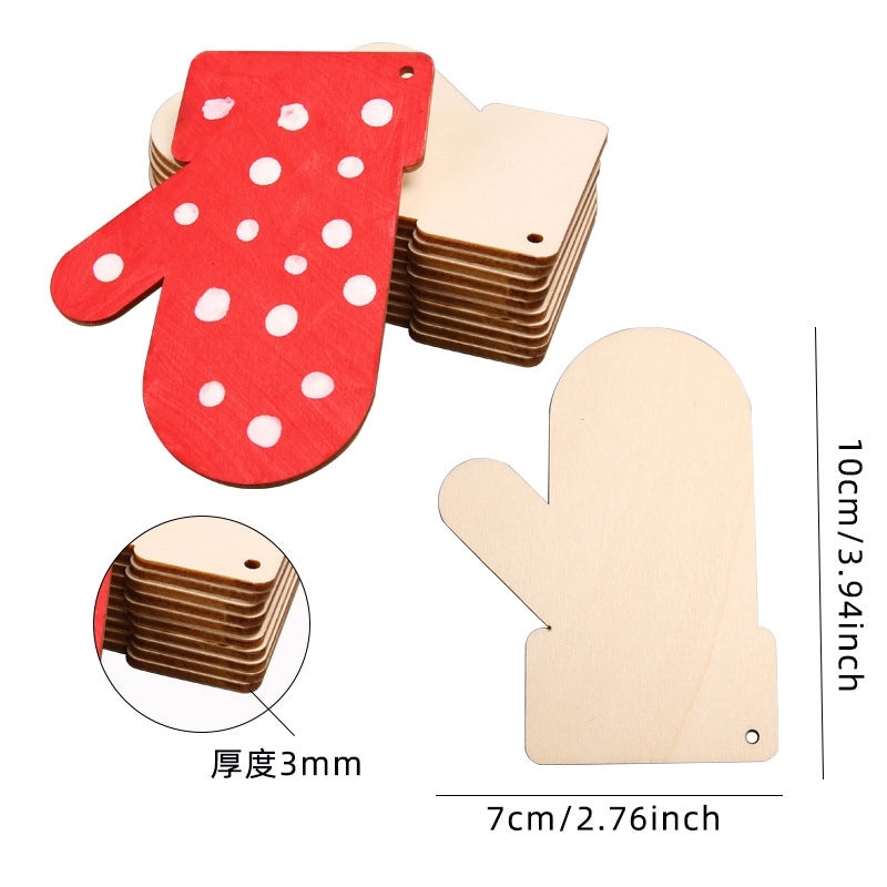 Wooden Christmas Tree Pendant Ornament Creative Carving Home Decoration Supplies|Christmas Decorations