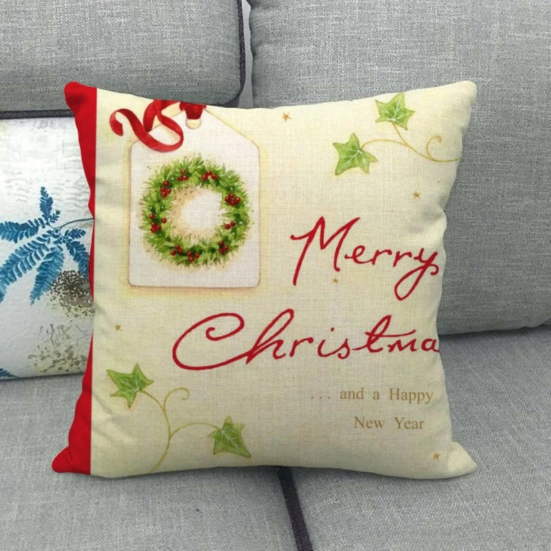 Festive Cartoon Linen Pillow Covers for Couch & Sofa|Home Decor & Pillows