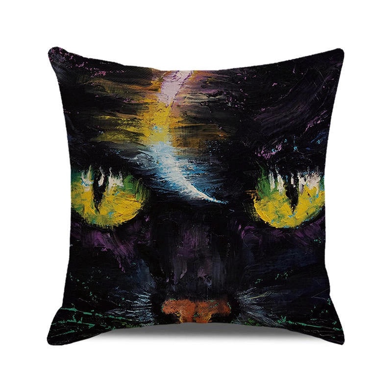 Halloween Cartoon Letter Dog Cat Plush Pillow Cushion for Couch Sofa|Home Decor