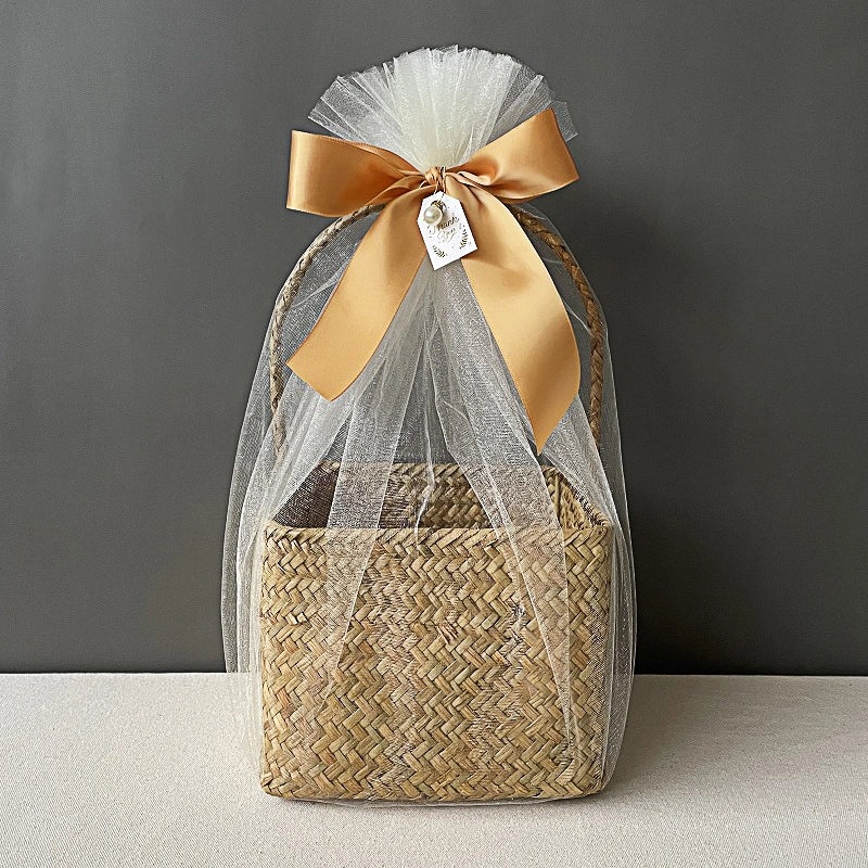 Pastoral Solid Color Wicker Straw Handbag Chic Bohemian Style|Women's Accessories Bags & Purses