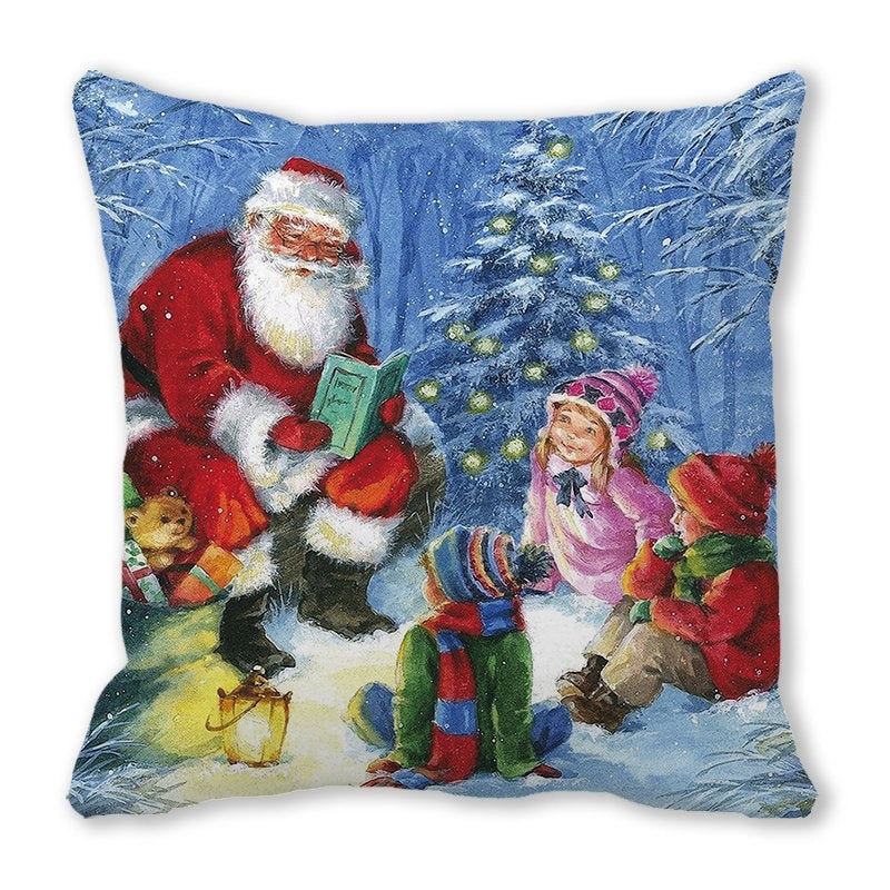 Festive Santa Pillow Covers for Couch Sofa Christmas Home Decor|Home Decor & Pillows