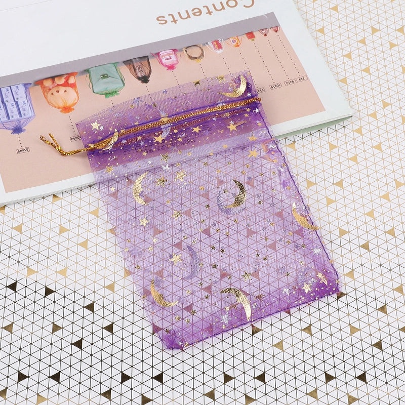 Elegant Star and Moon Organza Wrapping Bags for Daily Gifts|Gift Wrapping Supplies
