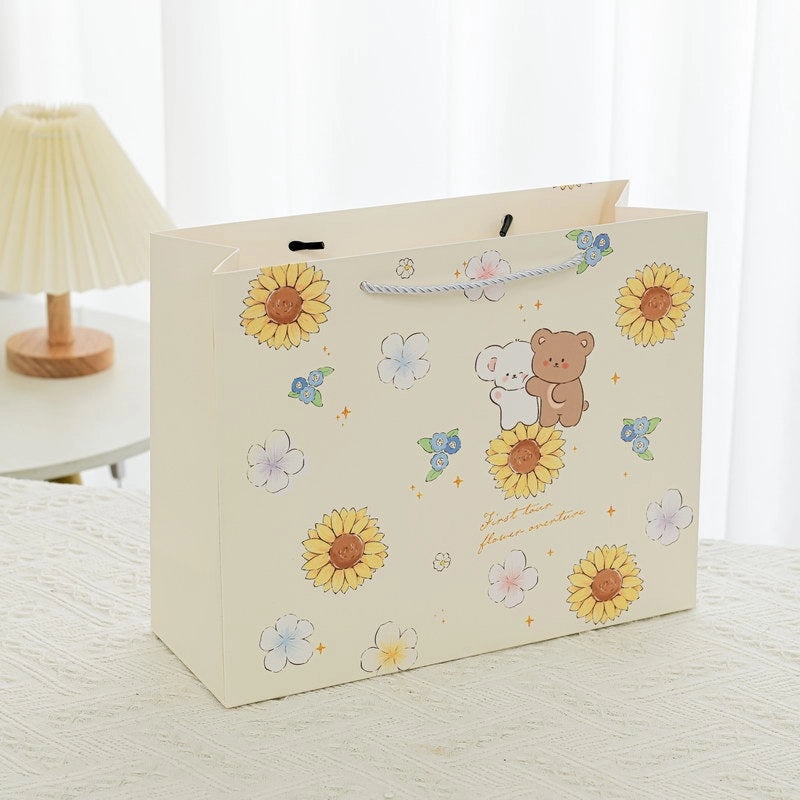 Adorable White Cartoon-Themed Cardboard for Casual Gift Wrapping|Gift Wrapping Supplies