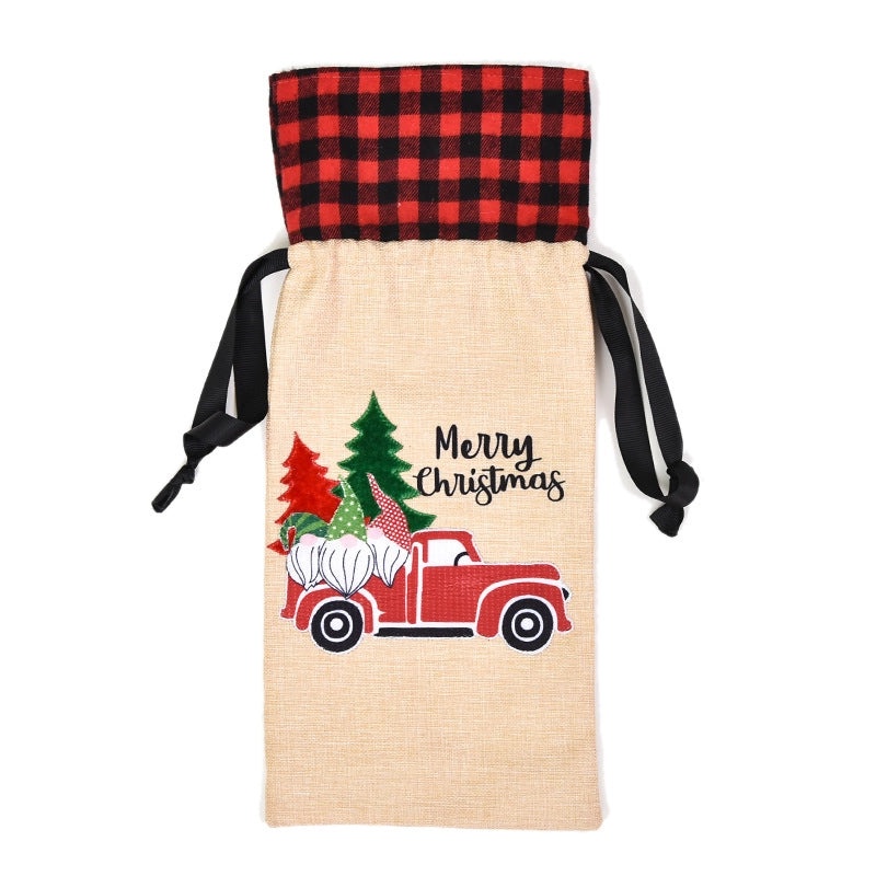 Creative Christmas Wine Bottle Bag for Elderly Dining Table Decoration | Home & Kitchen Decorations