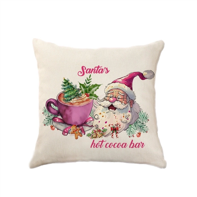 Christmas Holiday Letter Polyester Pillow Covers Couch Sofa Decoration|Home Decor Cushion Covers