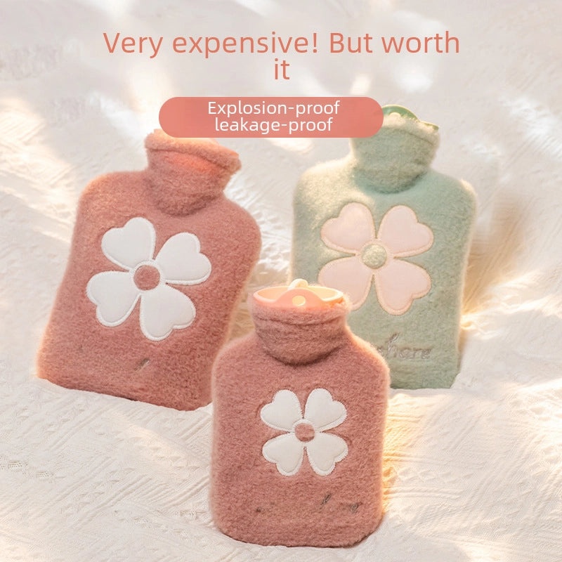 Cartoon PVC Hot Water Bag Thickened Explosion-Proof Hand Warmer Hot Compress Water Injection Hot Water Bag|Home & Living > Heating Appliances