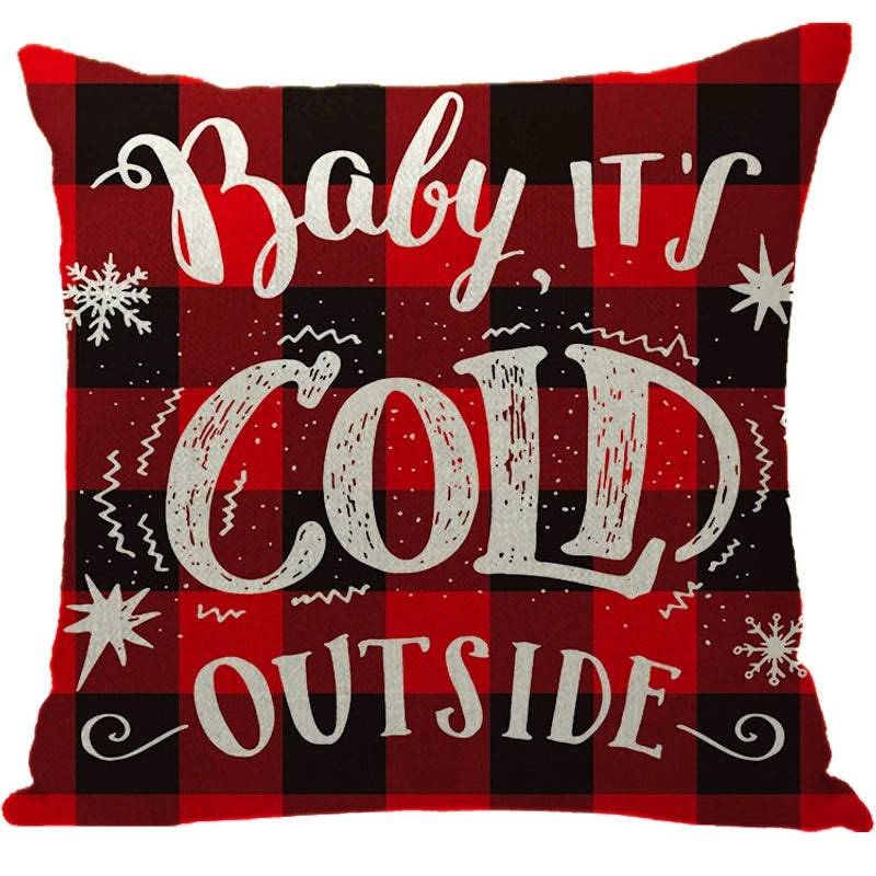 Winter Snowflake and Elk Linen Pillow Covers|Home Decor Pillows