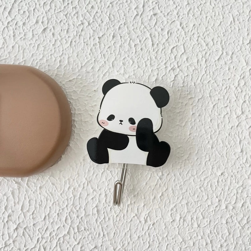 Panda Door Hook Cute Acrylic Wall Hook Punch-Free Traceless Bathroom Rack | Home & Kitchen Accessories