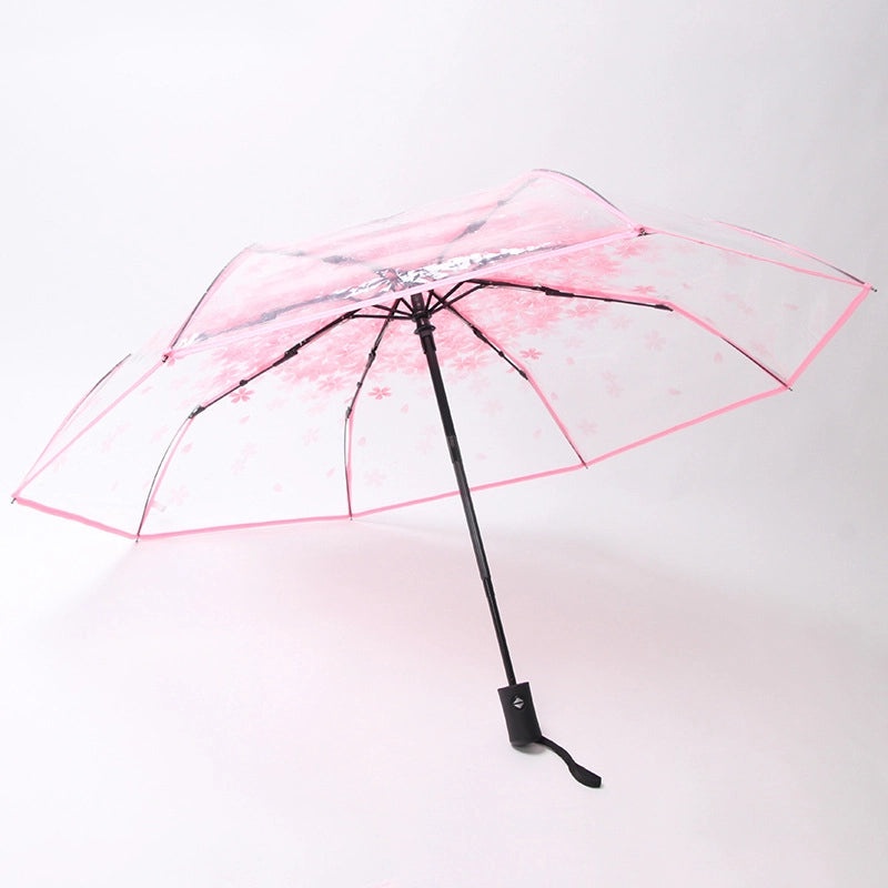Cute Transparent Cartoon Umbrella Thickened Clear Student Rain Gear for Outdoor Photoshoot | Umbrellas & Rain Gear
