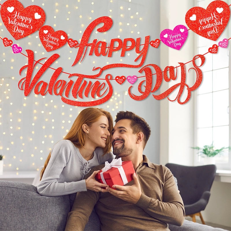 Romantic Heart-Shaped Letter Paper Hanging Ornament for Valentine's Day Festival Decor | Home Decor & Festive Ornaments