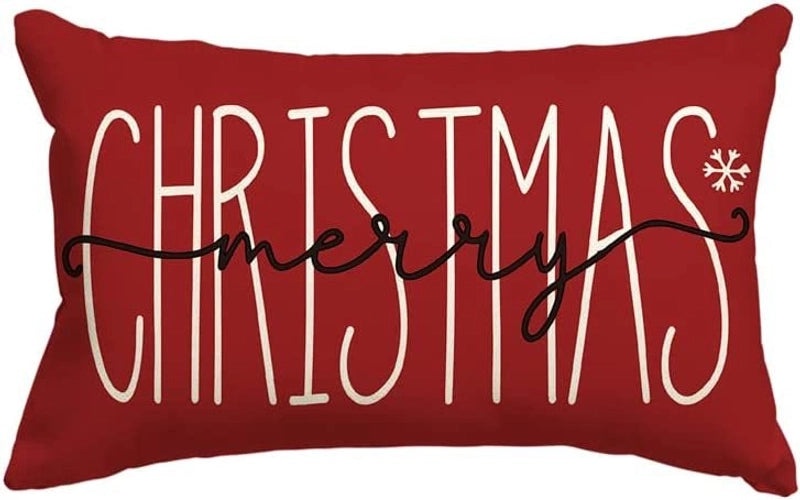 Christmas Holiday Linen Pillow Covers for Couch & Sofa | Home Decor