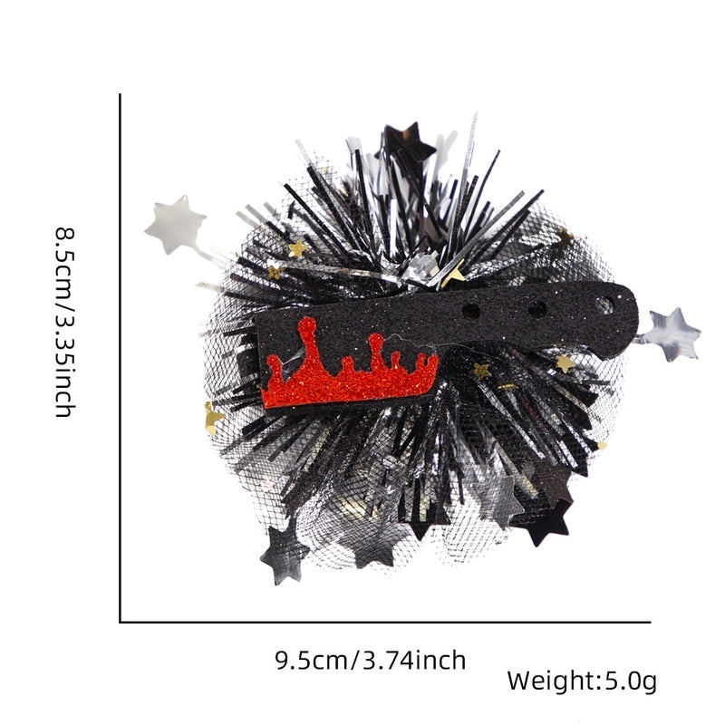 Halloween Retro Pumpkin Skull Ghost Felt Gauze Iron Party Hairpin|Halloween Accessories