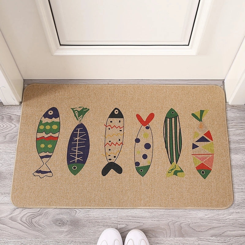 Saber Pattern Non-Slip Rubber Bathroom Mat Absorbent Entrance Floor Mat|Home & Living - Bathroom Accessories