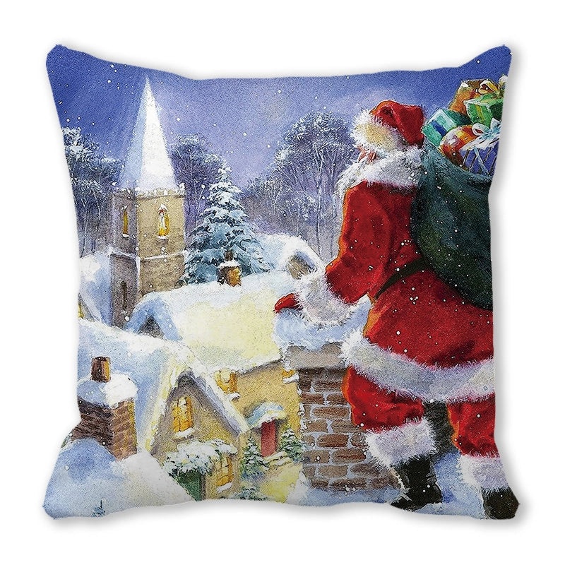 Festive Santa Pillow Covers for Couch Sofa Christmas Home Decor|Home Decor & Pillows