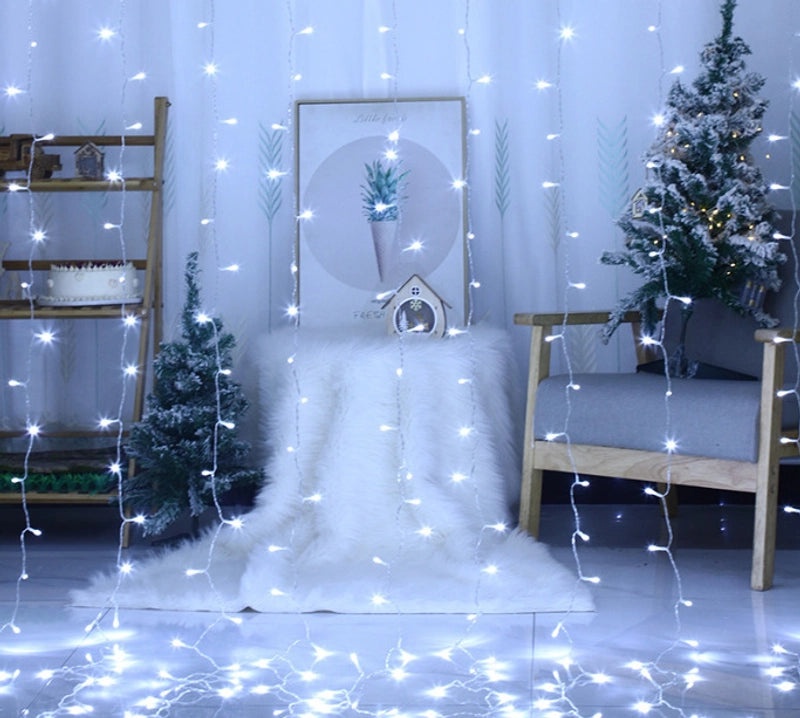 LED Curtain String Lights 3x3m 300 LEDs Christmas Decorative Ice Drop Lights|Home Decor & Lighting