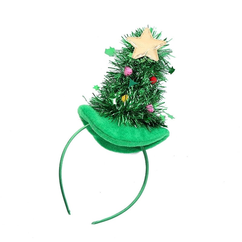 Festive Christmas Tree Star Hairband Party Accessory Plastic Headband for Holiday Costume|Holiday Accessories