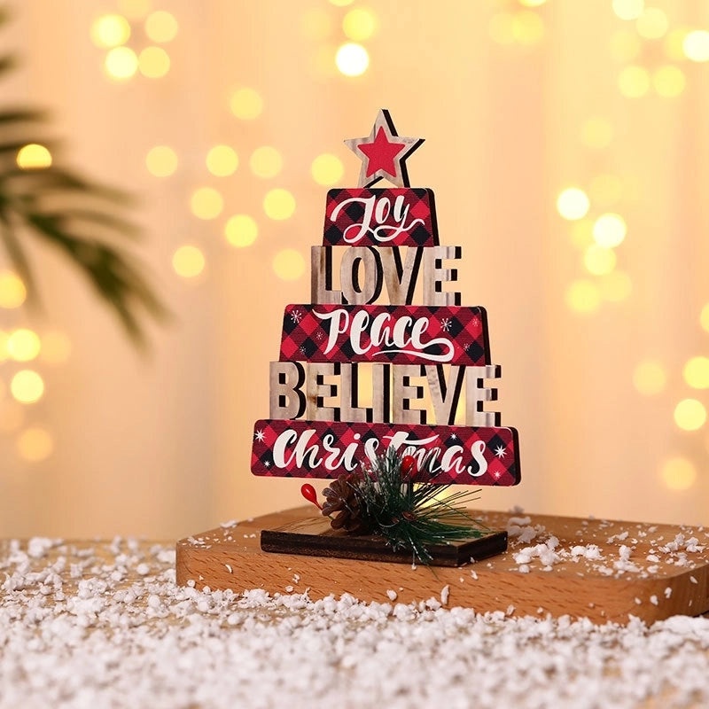 Christmas Tree Alphabet Desktop Ornament|Holiday Home Decor