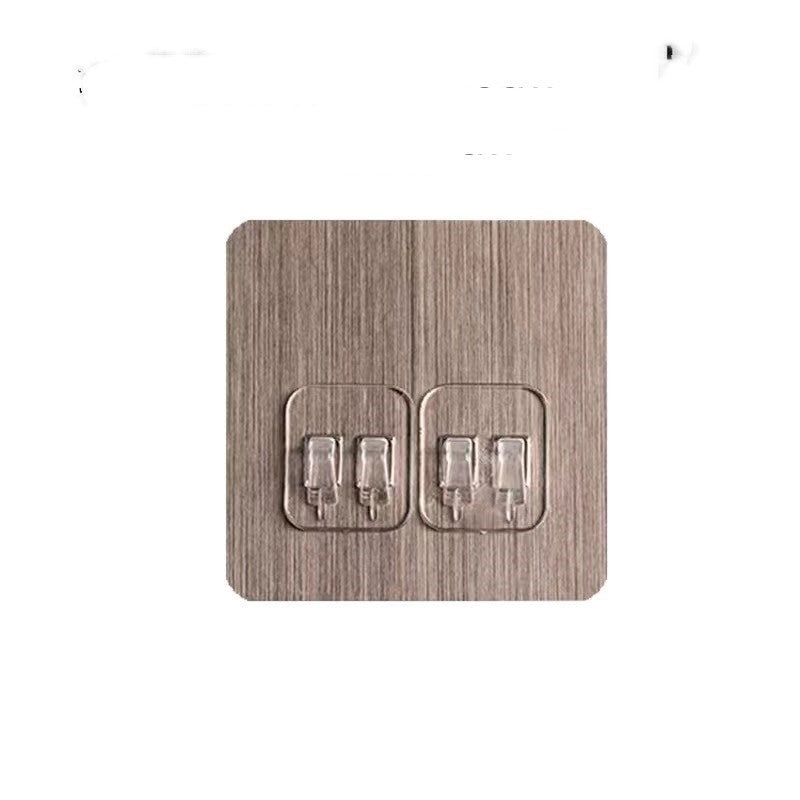 Transparent Seamless Sticky Hook Strong Adhesive Non-Permanent Plastic Hanger for Bathroom Kitchen|Home Organization Accessories