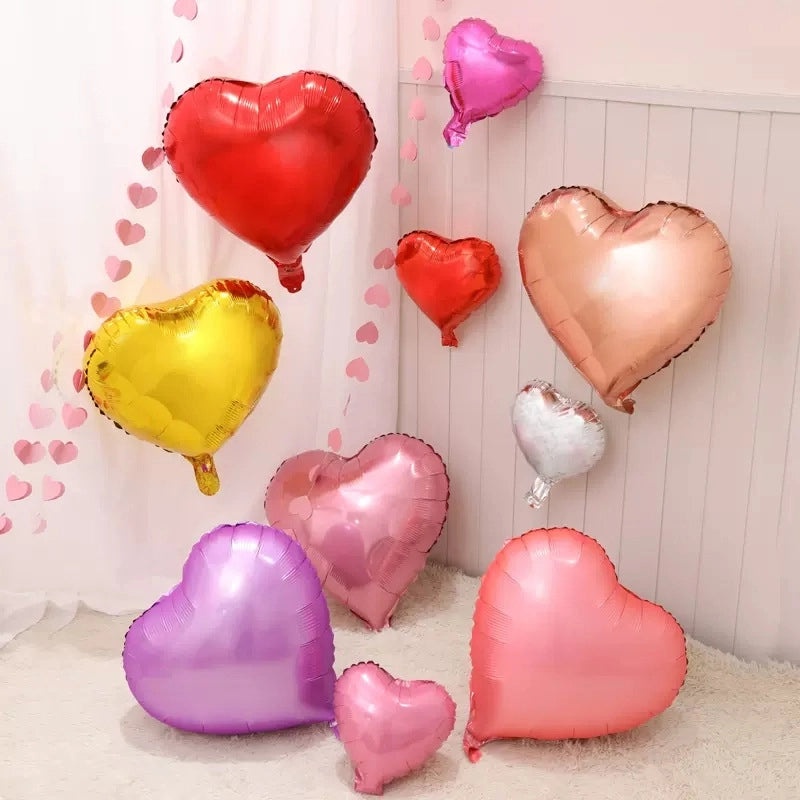 Minimalist Heart Shape Aluminum Foil Balloons for Party Festival Decoration|Party Decorations