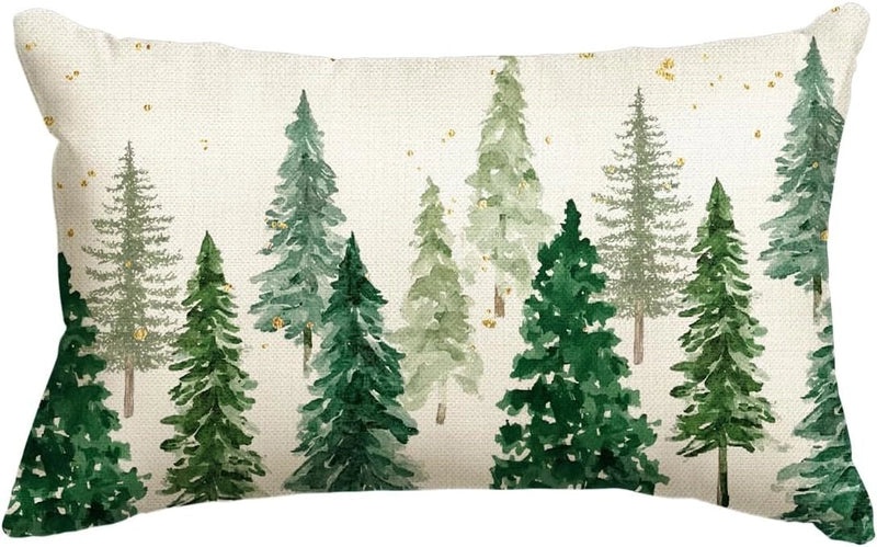 Christmas Holiday Linen Pillow Covers for Couch & Sofa | Home Decor