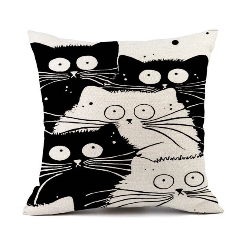 Adorable Cat-Themed Decorative Pillow Covers|Home Decor & Bedding