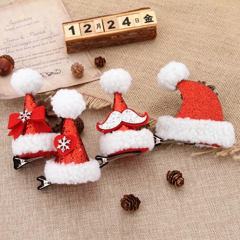 Christmas Sequin Hat Hair Clips for Adults and Kids|Hair Accessories