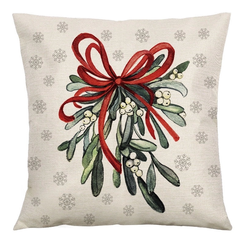 Christmas Tree Letter Linen Pillow Covers|Home Decor Pillows