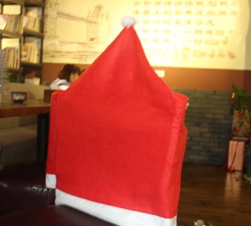 Festive Solid Color Chair Cover for Christmas Party | Home Decor & Party Supplies