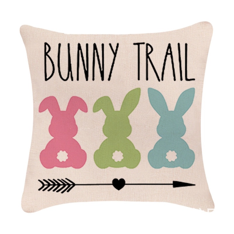 Minimalist Easter Rabbit Linen Pillow Covers for Couch and Sofa Decor | Home Decor Accessories