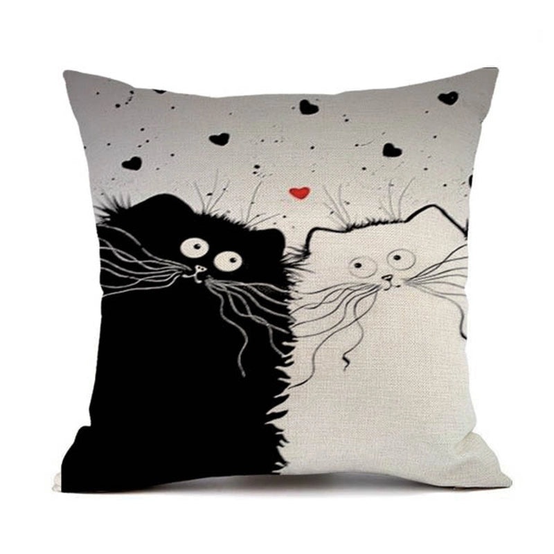 Adorable Cat-Themed Decorative Pillow Covers|Home Decor & Bedding
