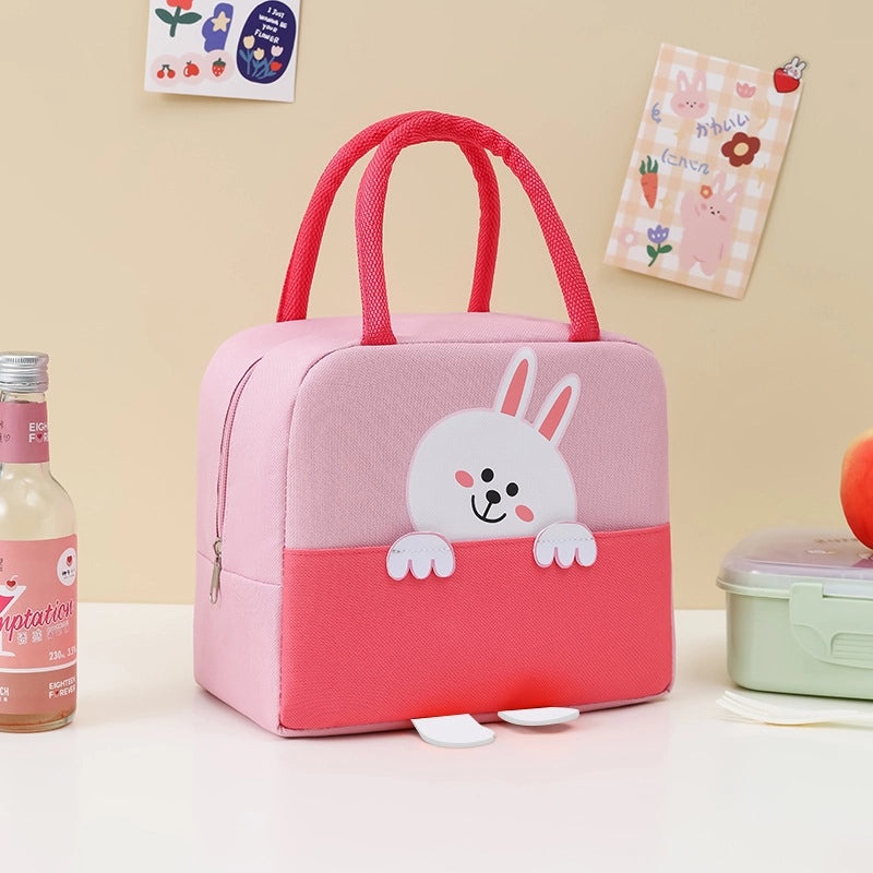 Cute Yellow Duck Insulated Lunch Bag Canvas Handbag for Kids Food Storage|Lunch Bags & Coolers