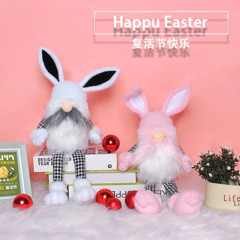 Easter Bunny Doll Cute Long Leg Rabbit Plush Home Decoration Festival Ornament|Home Decor