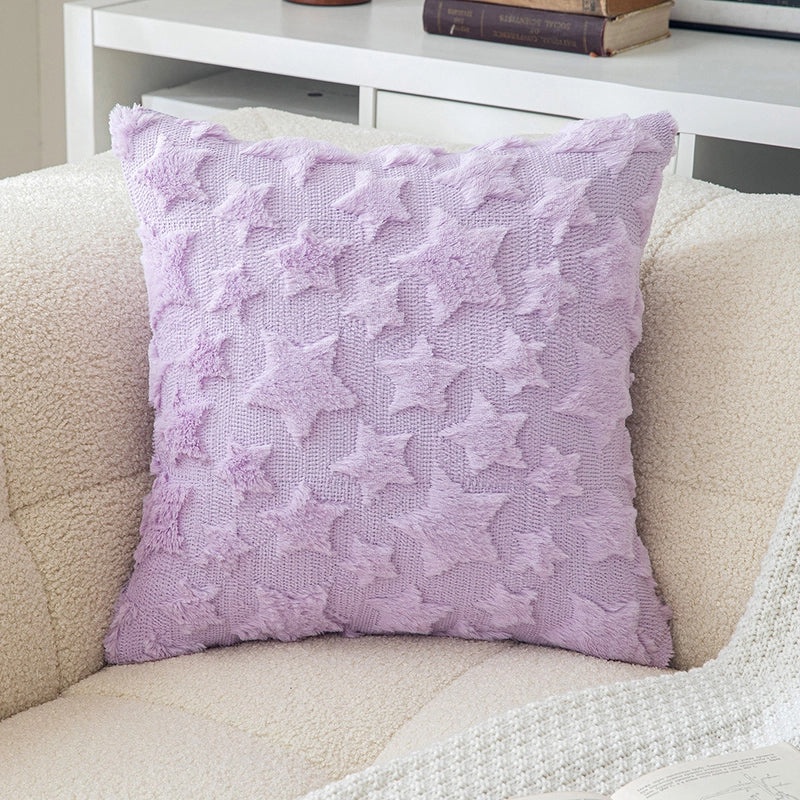 Festive Plush Snowflake & Christmas Tree Embroidered Sofa Cushion Cover|Home Decor & Living Room Accessories