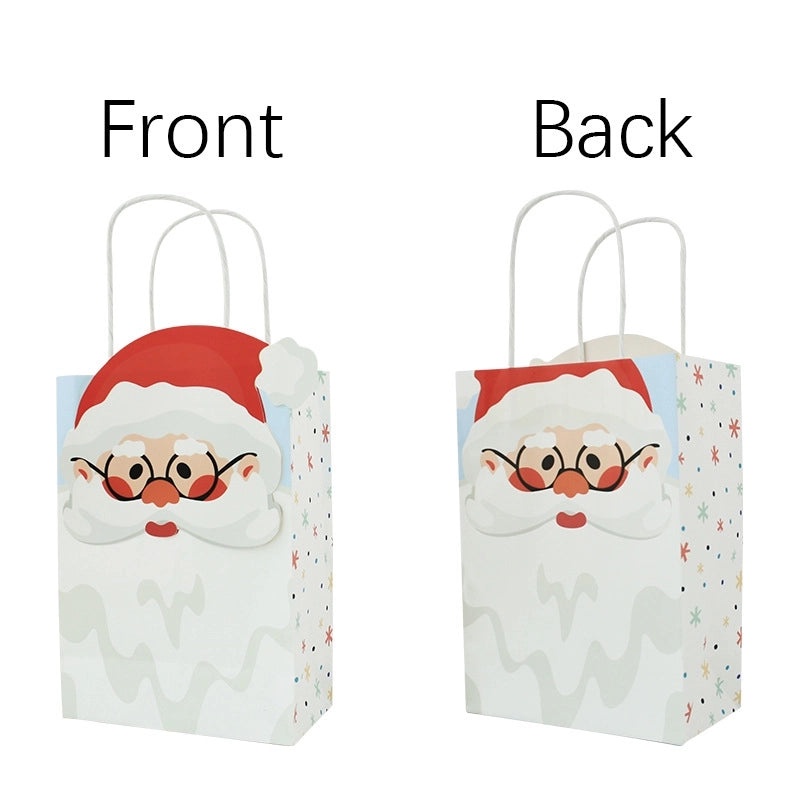 Christmas Holiday Party Gift Bags with Cute Christmas Tree, Santa Claus, and Gingerbread Designs|Holiday Party Supplies