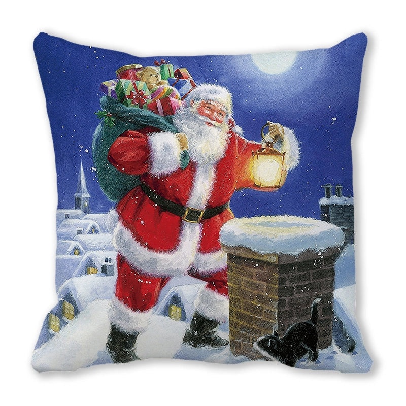 Festive Santa Pillow Covers for Couch Sofa Christmas Home Decor|Home Decor & Pillows