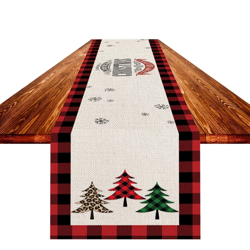Innovative Christmas Linen Table Runner Durable Anti-Pollution Table Cloth for Holiday Decor|Home & Living > Home Decor > Table Runners