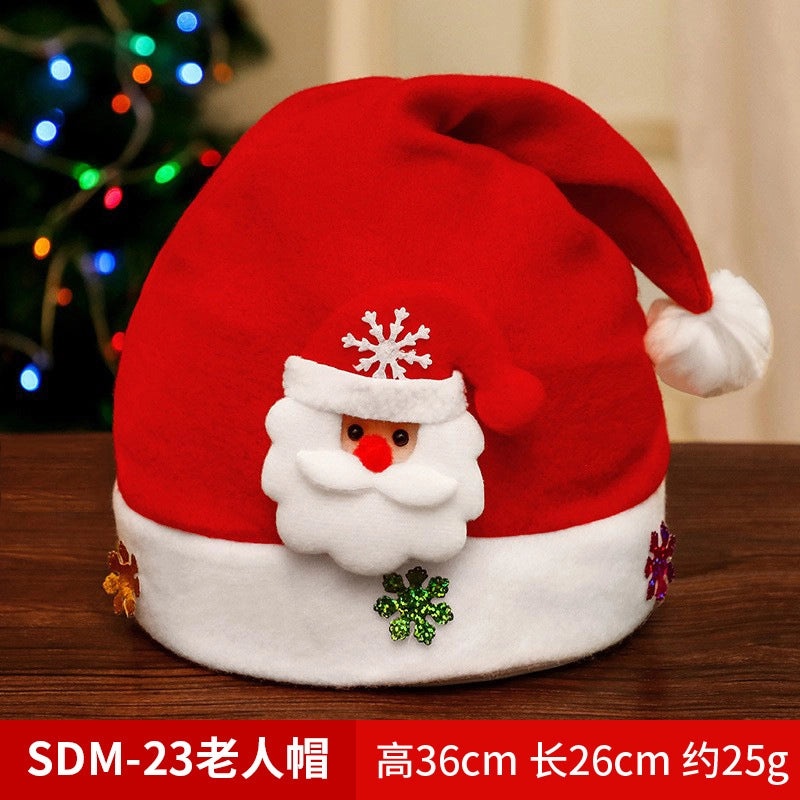 Christmas Cute 2D Cartoon Nonwoven Fabric Decorations|Holiday Home Decor